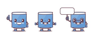 book cartoon vector illustration, with different expressions and poses. isolated on a white background