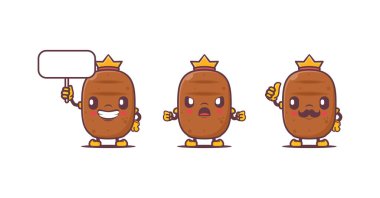 Sausage cartoon mascot. food vector illustration. isolated on a white background