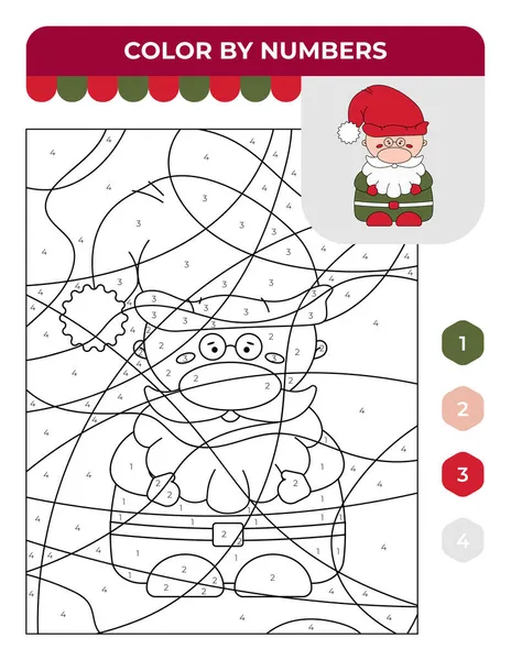 儿童彩绘游戏 圣诞节儿童游戏 圣诞老人 — 图库矢量图片
