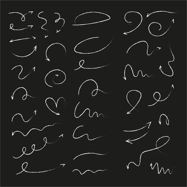 Vektör tebeşirle çizilmiş karalamalar