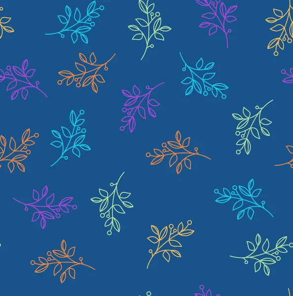 Bitkisel dikişsiz vektör renkli botanik arkaplan
