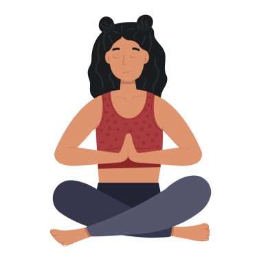 Lotus 'ta meditasyon yapan bir kadının resmi..