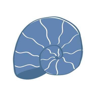 Doodle tarzı mavi deniz kılıfı.