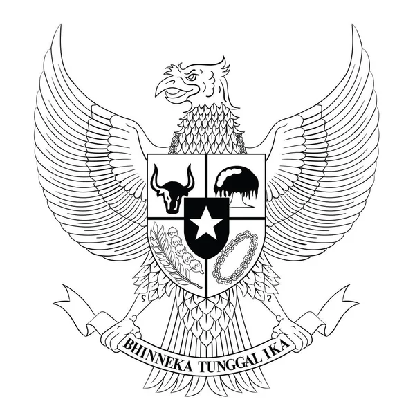 Pancasila Day Hand Drawn Hari Lahir Pancasila — 图库矢量图片