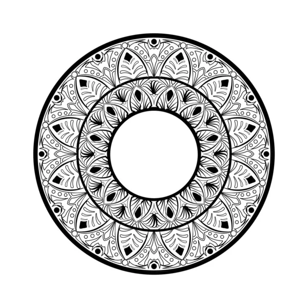 Mandala Floral Ornemental Conception Fond — Image vectorielle