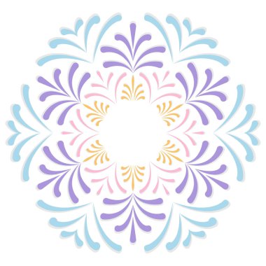 Çiçek şekilli renkli mandala