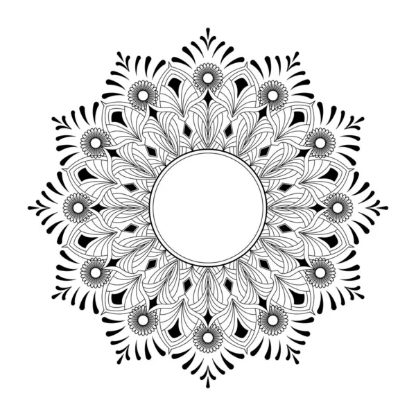 Vector Fundo Design Mandala Indiana Esboço Mandala Para Colorir Livro — Vetor de Stock