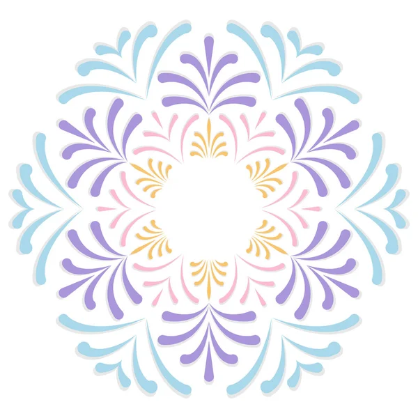 Mandala Coloré Aux Formes Florales — Image vectorielle