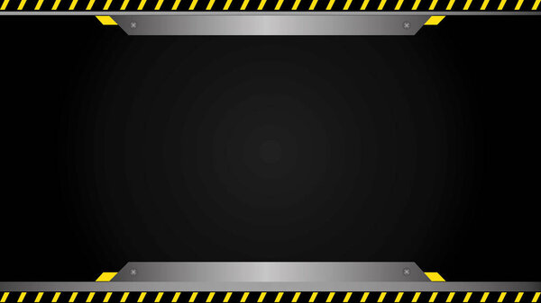 темно-серый фон с черно-желтыми полосками предупреждения