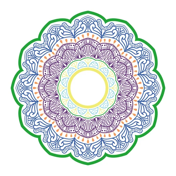 Belle Conception Mandala Couleur Mandala Indien — Image vectorielle