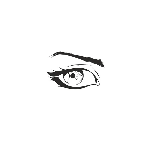 Female Eye Look Beautiful Painted Eye Look Look — Archivo Imágenes Vectoriales