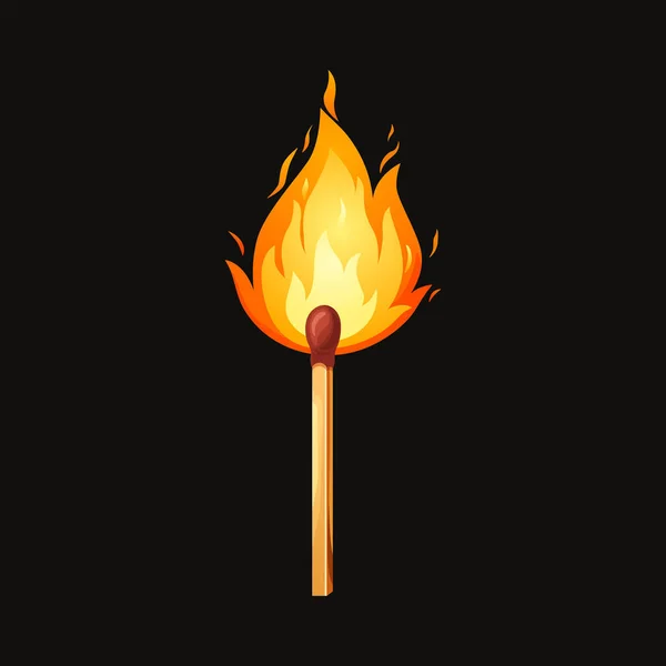 A Colored Match A Match Is A Stick Made Of Combustible Material Equipped  With An Incendiary Head Which Serves To Produce An Open Fire Vector  Illustration Isolated On A White Background For