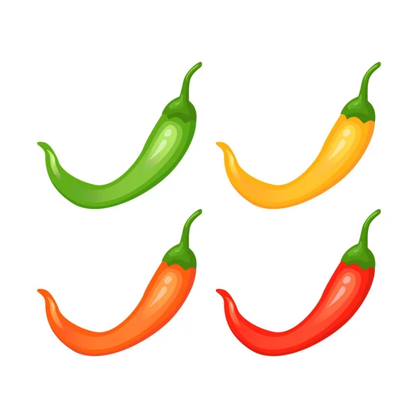 Chilli Pepper Spicy Food Level Hot Scale Indicator Mild Medium — Stockvektor