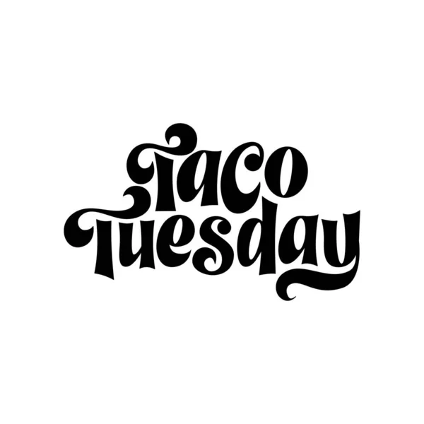 Taco Fráze Typografie Design Vtipný Citát Ručně Kreslené Písmo Nálepky — Stockový vektor