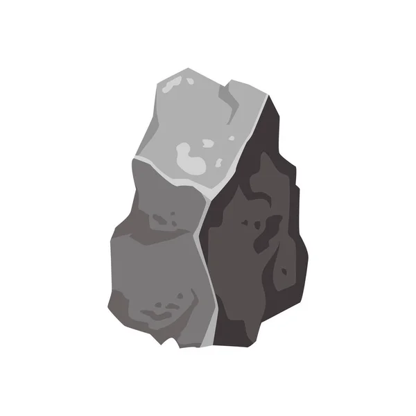 不同巨石的卡通岩 各种形状的石头 沉重的鹅卵石 花岗岩鹅卵石 天然建筑块 矢量说明 — 图库矢量图片