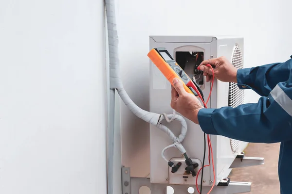 Air Condition Outdoor Unit Compressor Install Building — Stock Photo, Image