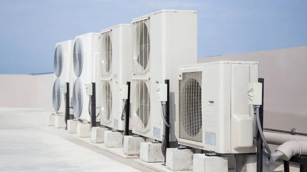 Air Conditioner Compressor Installed Outdoors — ストック写真