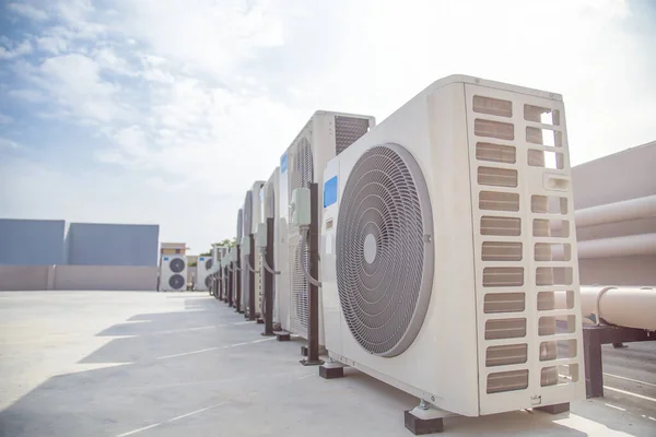 Air Conditioning Hvac Roof Industrial Building — Fotografia de Stock