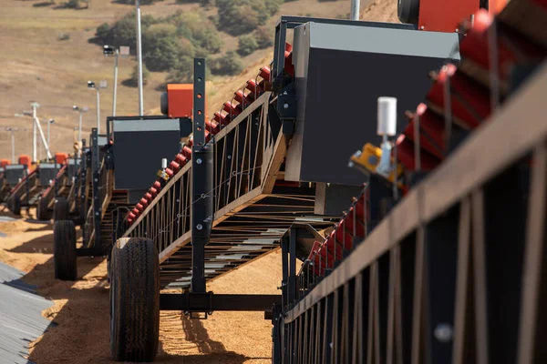 Nastro Trasportatore Vuoto Trova Area Mineraria — Foto Stock