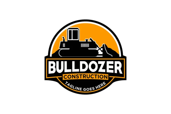 Διάνυσμα Προτύπου Λογότυπου Bulldozer Φορέα Λογότυπου Βαρέως Εξοπλισμού Για Κατασκευαστική — Διανυσματικό Αρχείο