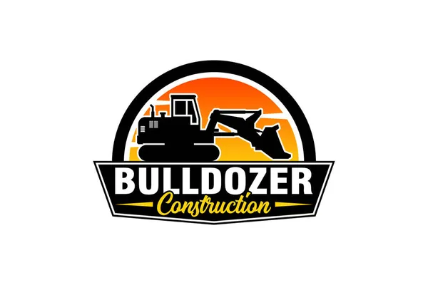 Διάνυσμα Προτύπου Λογότυπου Bulldozer Φορέα Λογότυπου Βαρέως Εξοπλισμού Για Κατασκευαστική — Διανυσματικό Αρχείο