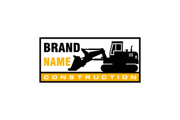 Bulldozer Logo Vorlagenvektor Schweres Gerät Logo Vektor Für Baufirma Kreative — Stockvektor