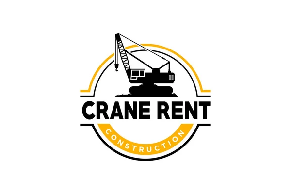 Crane Logotipo Modelo Vetor Vetor Logotipo Equipamento Pesado Para Empresa — Vetor de Stock