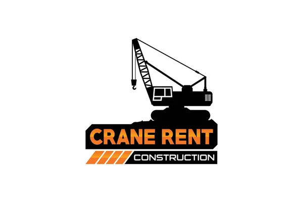 Crane Logotipo Modelo Vetor Vetor Logotipo Equipamento Pesado Para Empresa — Vetor de Stock