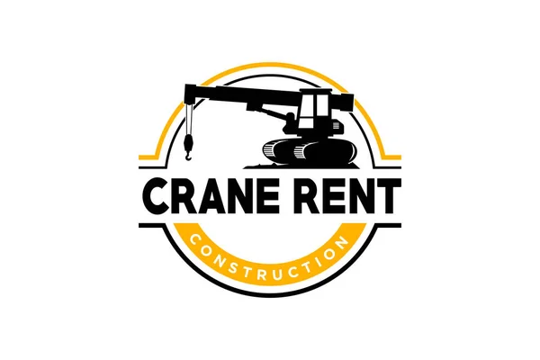 Crane Logotipo Modelo Vetor Vetor Logotipo Equipamento Pesado Para Empresa —  Vetores de Stock