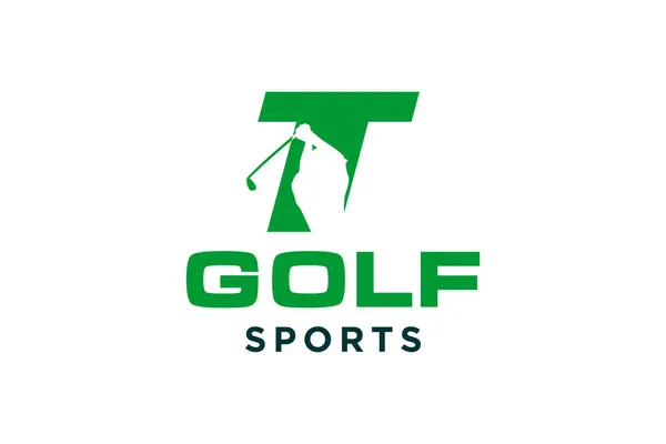 Логотип Літери Alphabet Шаблону Векторного Дизайну Логотипу Golf Етикетка Vector — стоковий вектор