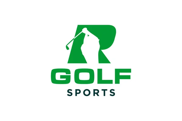 Logo Pictogramei Literei Alfabet Pentru Șablon Vectorial Design Logo Golf — Vector de stoc