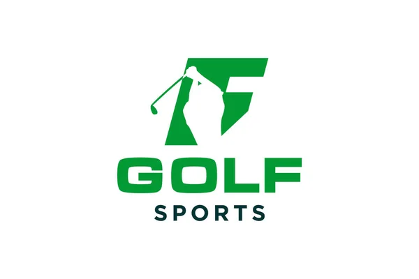Alfabet Letter Pictogram Logo Voor Golf Logo Ontwerp Vector Template — Stockvector