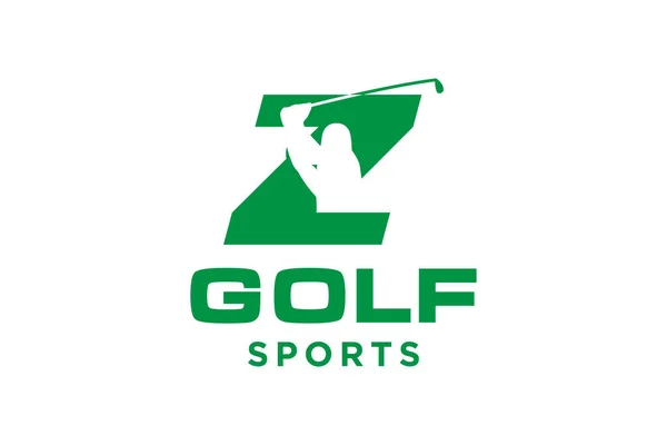 Alfabet Letter Icoon Logo Voor Golf Logo Ontwerp Vector Template — Stockvector