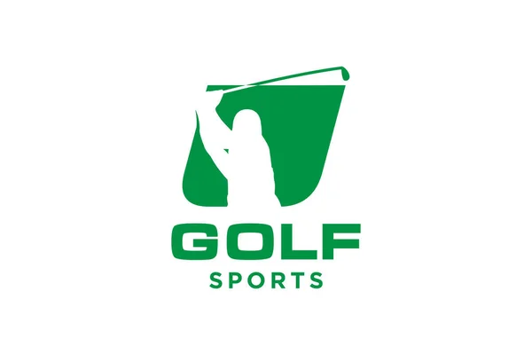 Логотип Літеру Alphabet Шаблону Векторного Дизайну Логотипу Golf Етикетка Vector — стоковий вектор