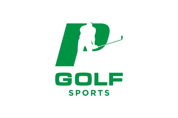Alfabet Letter Icoon Logo Voor Golf Logo Ontwerp Vector Template — Stockvector