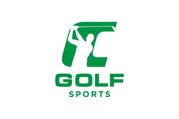 Alphabet Letter Icon Logo Golf Logo Design Vector Template Vector — 스톡 벡터