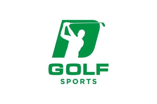 Alphabet Letter Icon Golf Logo Design Vector Template Vector Label — 스톡 벡터