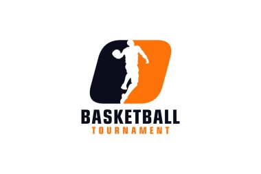 Basketbol Logosu Tasarımlı O harfi. Spor Takımı veya Şirket için Vektör Tasarım Şablonu Elementleri.