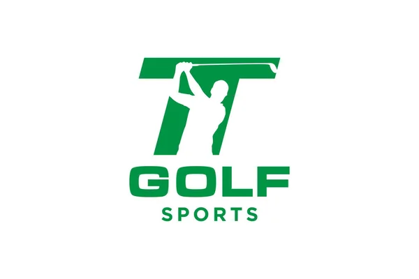 Alfabeto Letra Icono Logo Para Golf Logotipo Diseño Vector Plantilla — Vector de stock