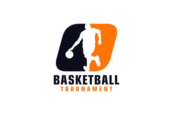 Letter Basketball Logo Design Vector Design Template Elements Sport Team — Stock Vector