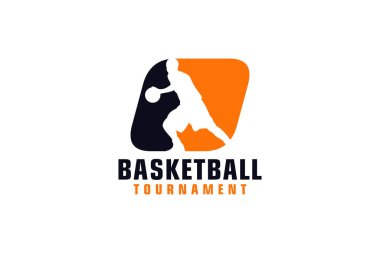 Basketbol Logosu Tasarımlı O harfi. Spor Takımı veya Şirket için Vektör Tasarım Şablonu Elementleri.