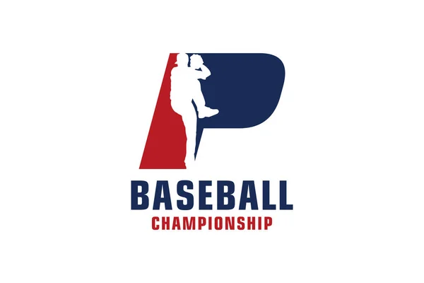 Letra Con Diseño Logotipo Béisbol Elementos Plantilla Diseño Vectorial Para — Archivo Imágenes Vectoriales