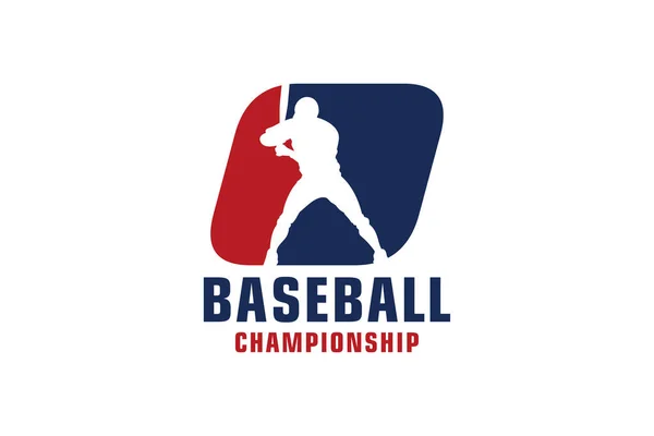 Beyzbol Logosu Tasarımlı Harfi Spor Takımı Veya Şirket Için Vektör — Stok Vektör