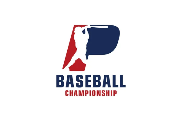Letra Con Diseño Logotipo Béisbol Elementos Plantilla Diseño Vectorial Para — Archivo Imágenes Vectoriales