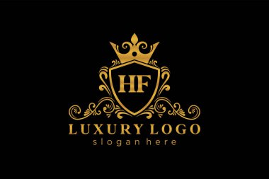 Restaurant, Royalty, Boutique, Cafe, Hotel, Heraldic, Mücevher, Moda ve diğer vektör illüstrasyonları için Kraliyet Logosu Kraliyet Şablonu.