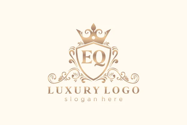 Letter Royal Luxury Logo Template Vector Art Restaurant Royalty Boutique - Stok Vektor