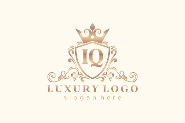 Q字母Royal Luxury标志模板 用于餐馆 皇家酒店 精品店 咖啡店 草药店 时装和其他矢量插图的矢量艺术 — 图库矢量图片