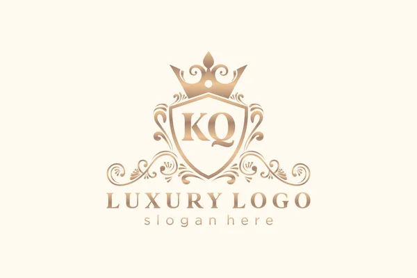 Letter Royal Luxury Logo Template Vector Art Restaurant Royalty Boutique — стоковий вектор