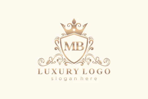 Letter Royal Luxury Logo Vorlage Vektorgrafik Für Restaurant Royalty Boutique — Stockvektor