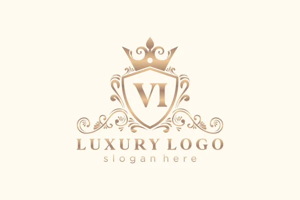 Carta Royal Luxury Logo Plantilla Arte Vectorial Para Restaurante Royalty — Vector de stock